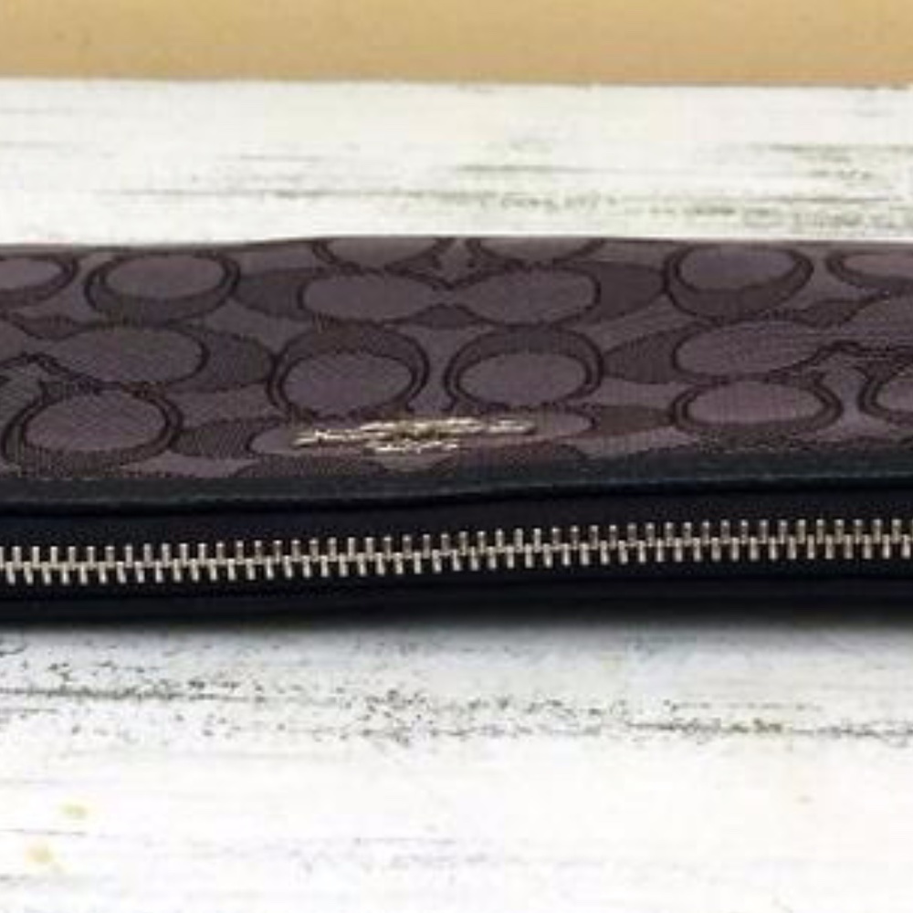 Signature "C" Black Canvas Wristlet - Picture 5 of 5